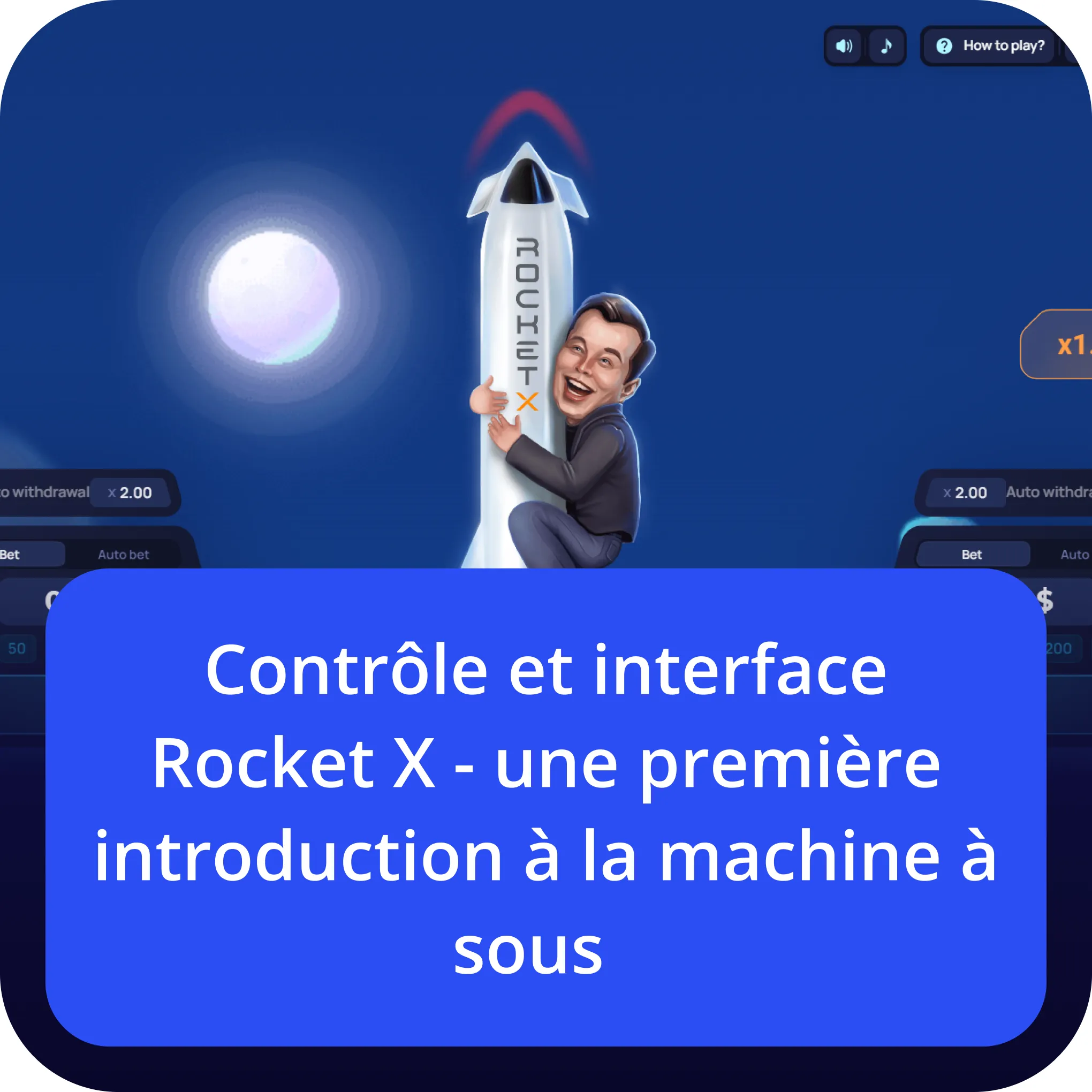 contrôle et interface rocket x machine à sous rocket x