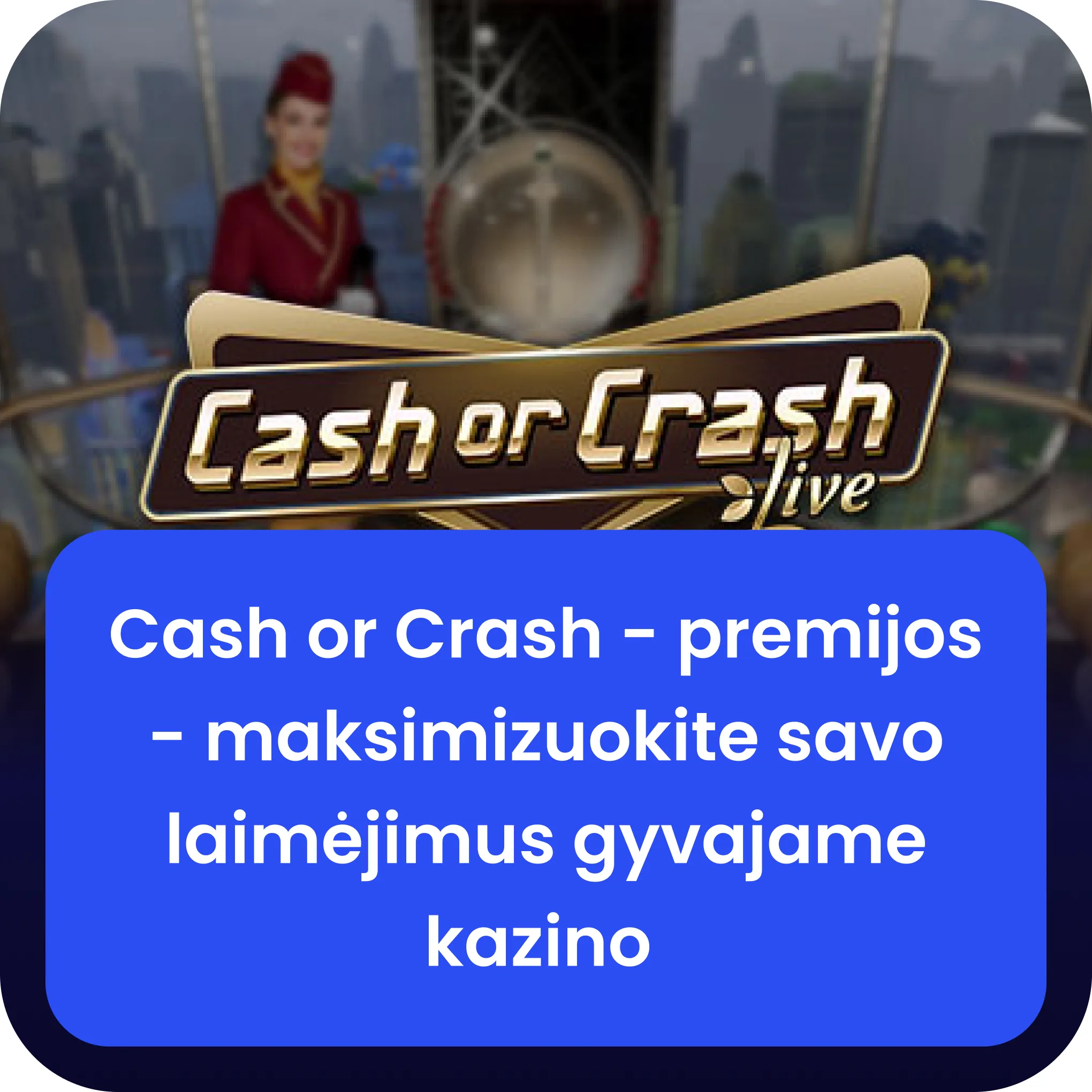 cash or crash premijos gyvajame kazino  cash or crash premijos